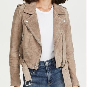 BlankNYC Suede Moto Jacket color Sand Stoner Medium NWOT perfect condition